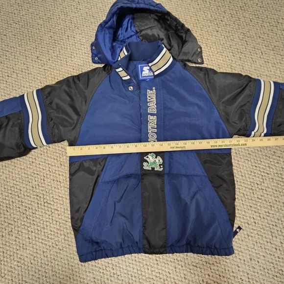 Vintage 90s Norte Dame Fighting Irish Starter Pullover Jacket Size L